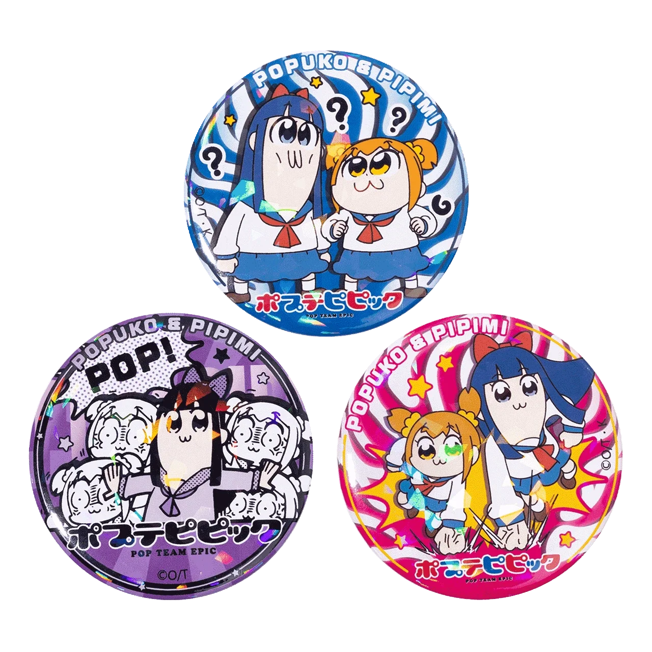 GDS-000022-01.webp Pop Team Epic Popuko and Pipimi Daily Life Can Badge Set